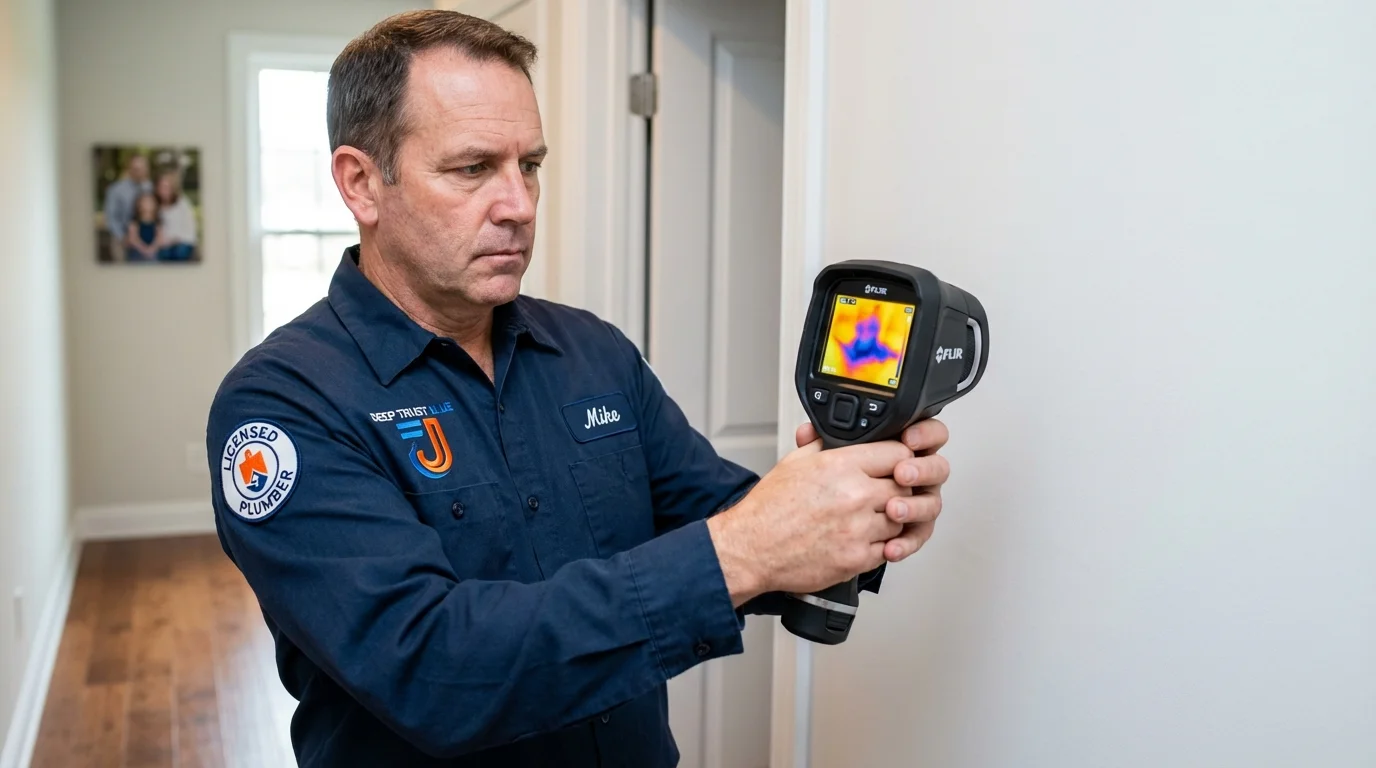 Thermal imaging leak detection by Johns Plumbing LLC in Peebles